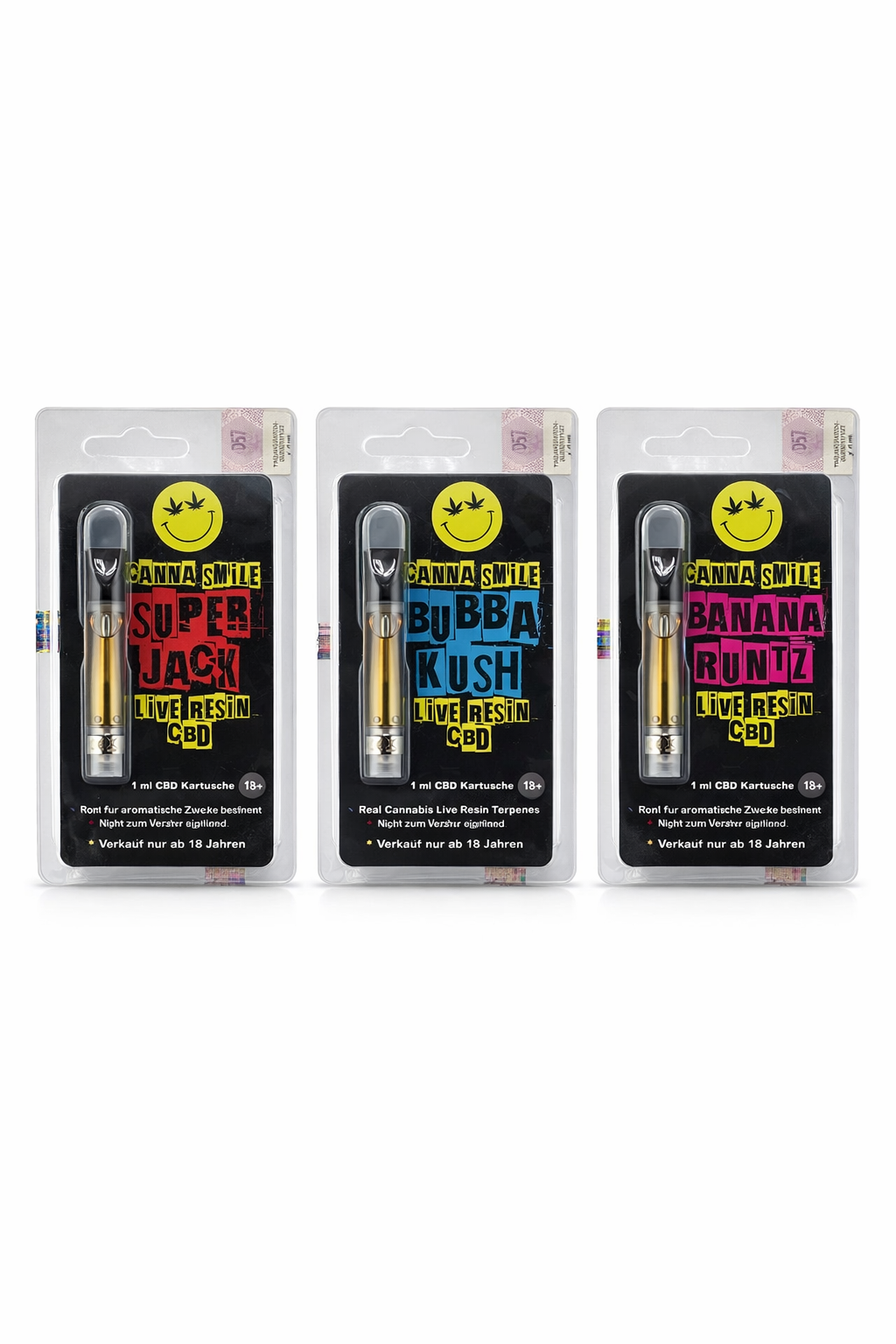 Canna Smile – Live Resin Kartusche (1ml) – verschiedene Aromen
